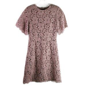 answer - Short Sleeve Full Lace Dress - Size Small